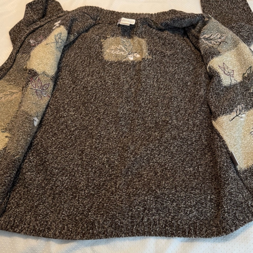 Vintage Northern Reflections Zip Up Sweater Women’s Size Small Fall Leaves - Picture 13 of 15